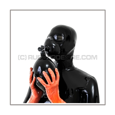 Respiratormask-set PRESSURE-ONE with freshair-angle-adaptor and breathing-bellows-bag